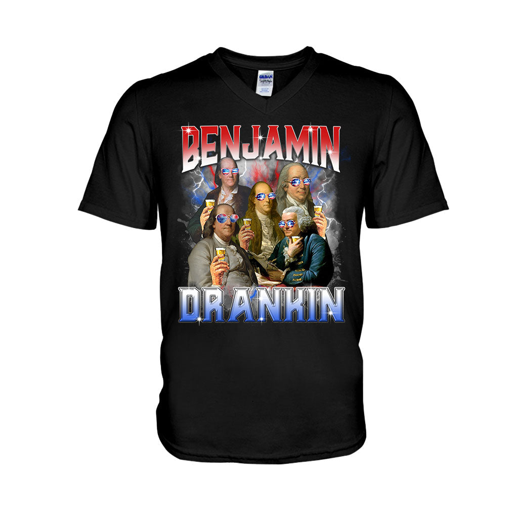 Benjamin Drankin Bootleg Rap Vintage Style - Patriot T-shirt And Hoodie