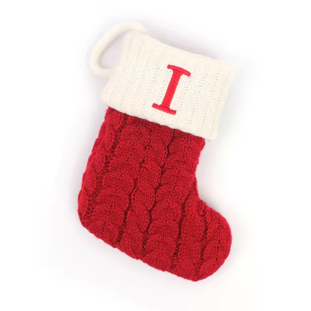 Christmas Alphabet Knitting Sock Ornament