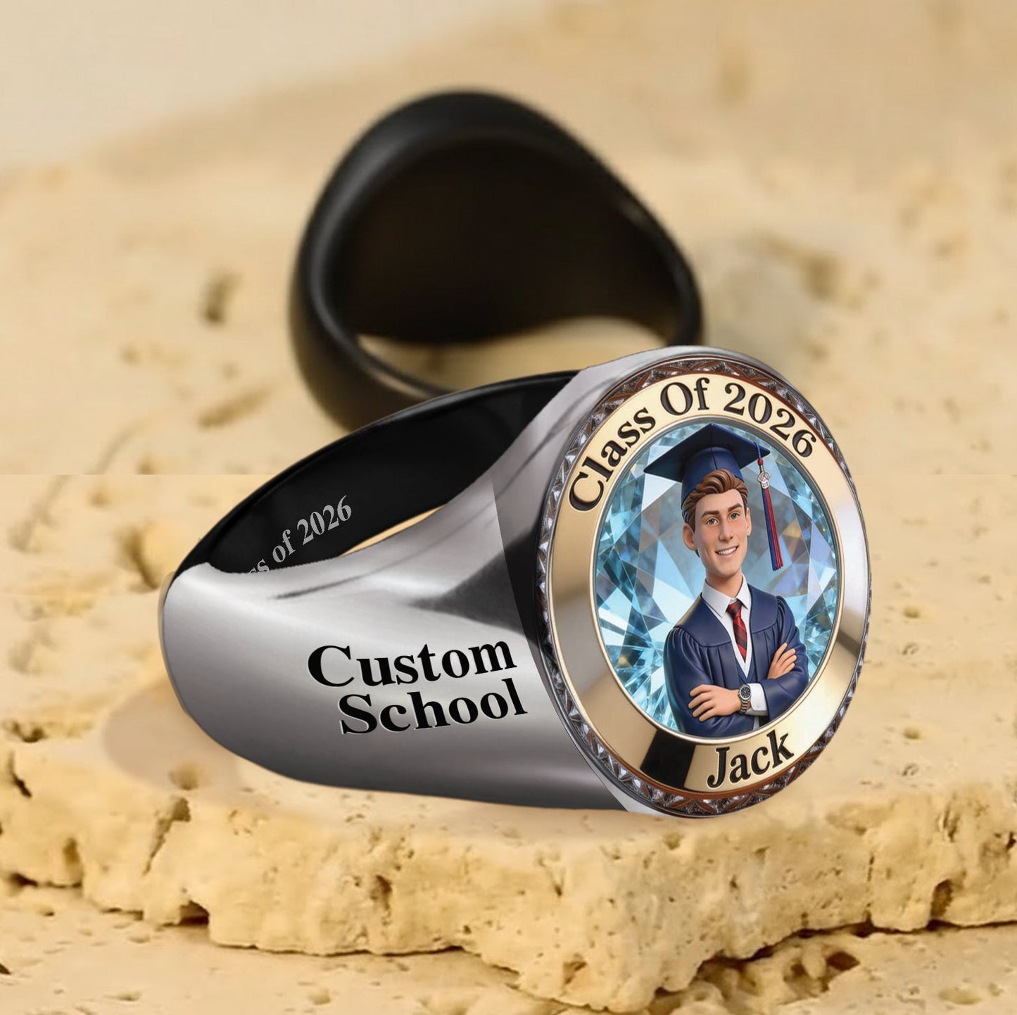Class Of 2026 - Personalized Graduation Signet Ring