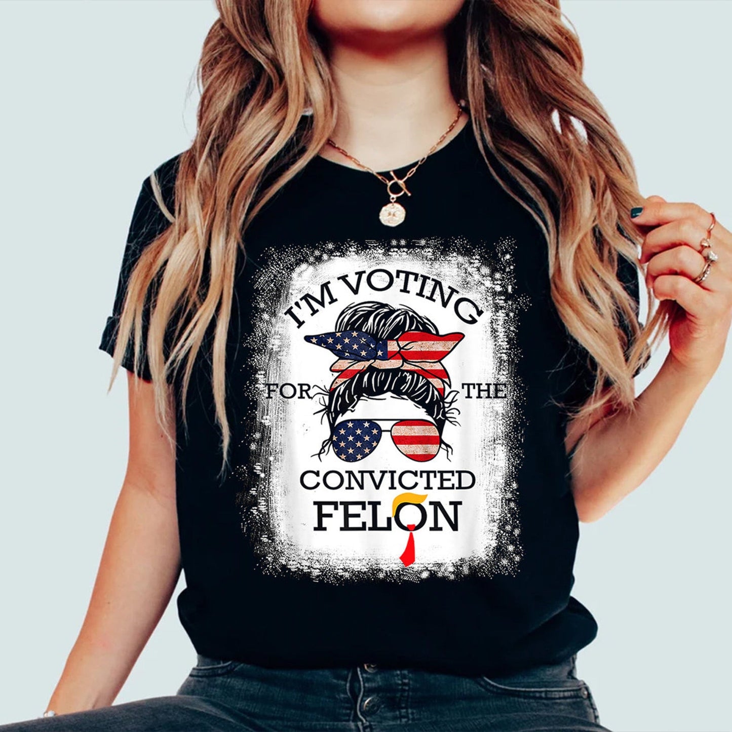 I'm Voting For The FeI0n Shirt, Trump 2024 Convicted FeI0n Shirt, Trump Nation 47 Republican Women Men Merica Tshirt T-shirt & Hoodie