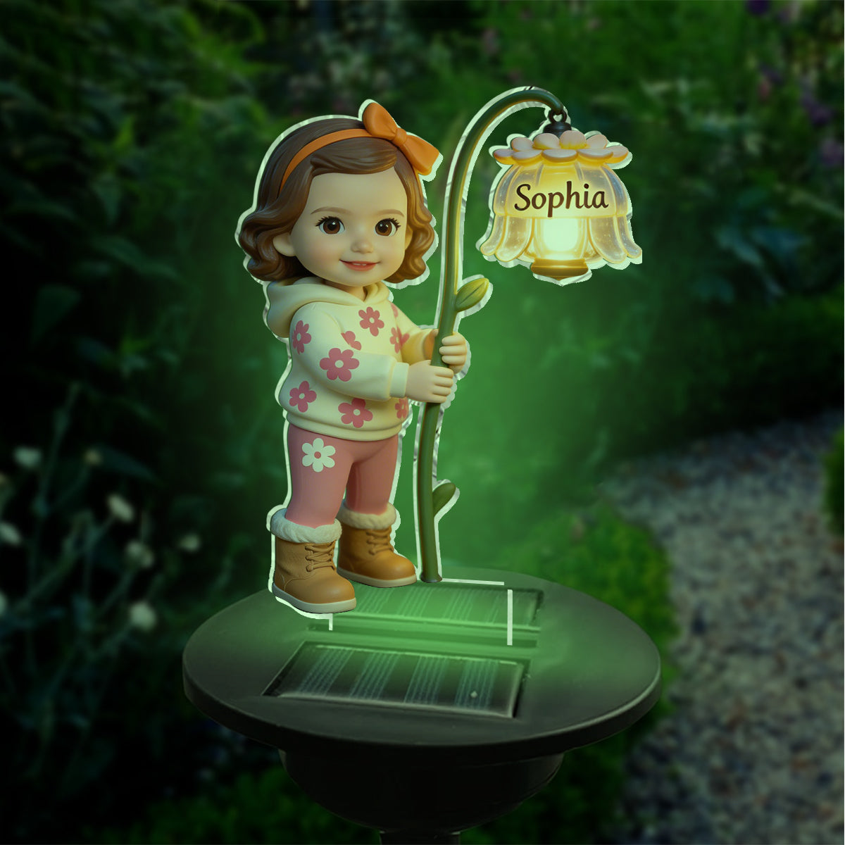 Grandma's Garden - Personalized Grandma Garden Solar Light