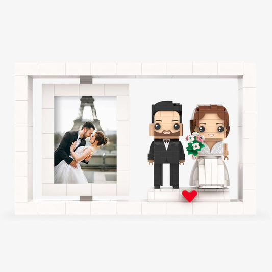 I Love You Forever - Personalized Husband And Wife Photos Brick Figures