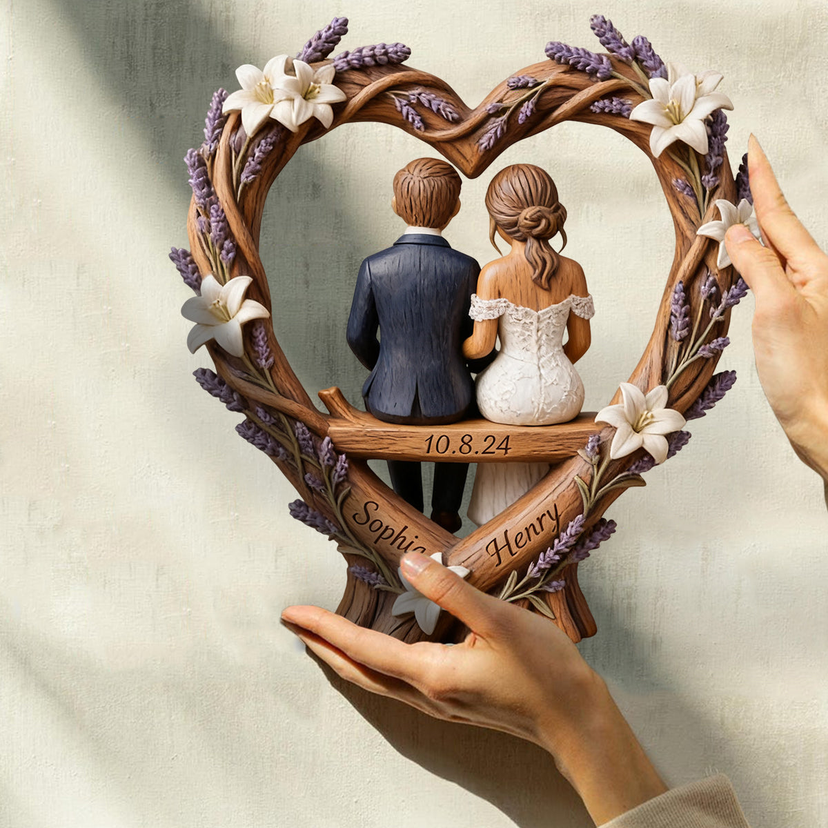 Custom Any Photo - Personalized Couple Custom Shaped Wood Plaque