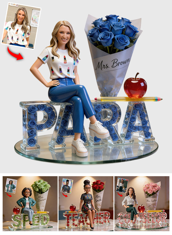 Custom Any Photo - Personalized Teacher Custom Shaped Acrylic Plaque