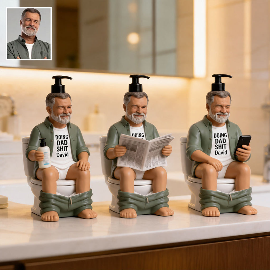 Doing Dad Sh*t, Funny Pack Of Three Bathroom Dispenser, Father's Day Gift - Personalized Father Pump Dispenser