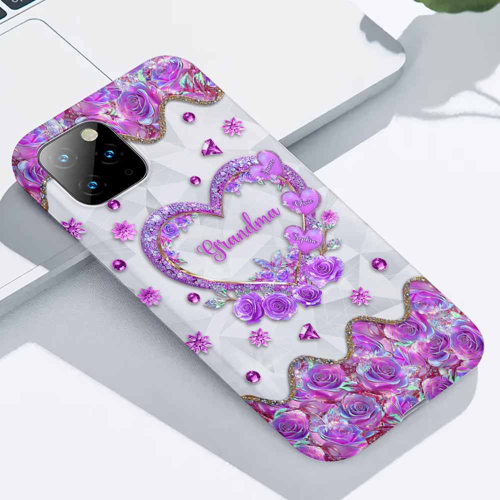 Grandma's Mom's Sweethearts - Personalized Grandma Full Print Phone Case