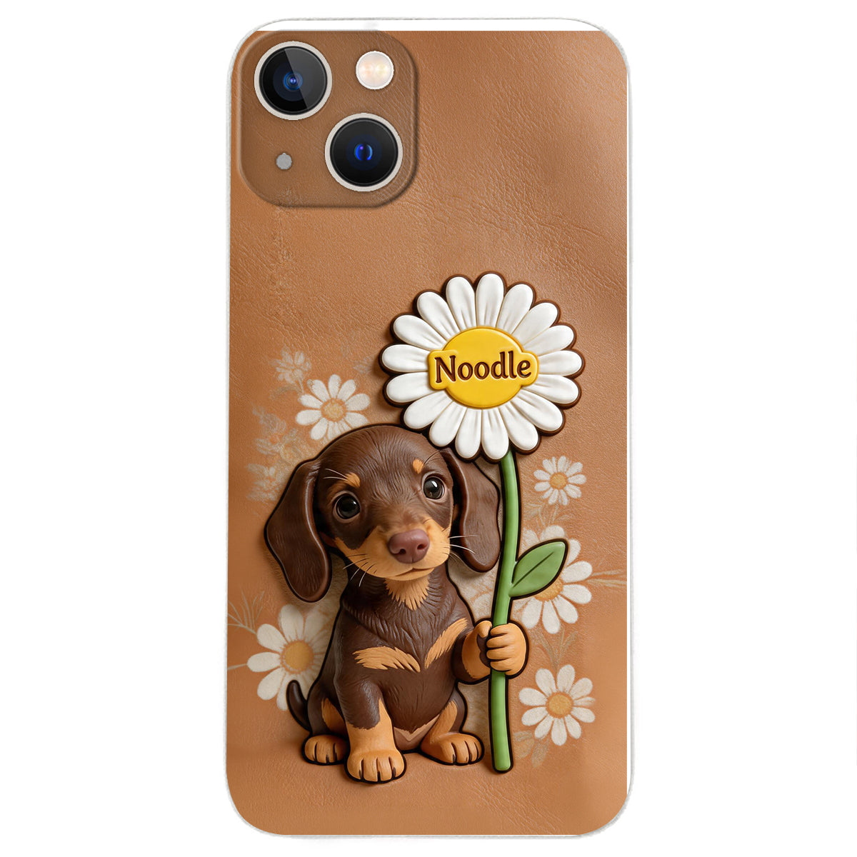 Custom Any Photo - Personalized Dog 3D Embossed Leather Phone Case