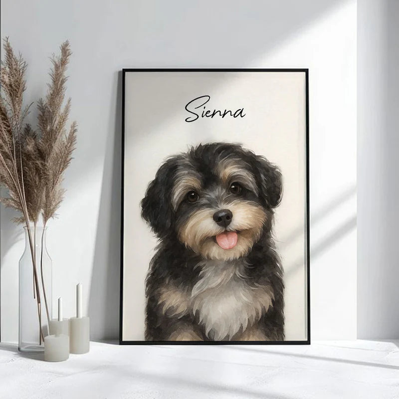 Custom Watercolor Pet Portrait Mug – Perfect for Dog Lovers