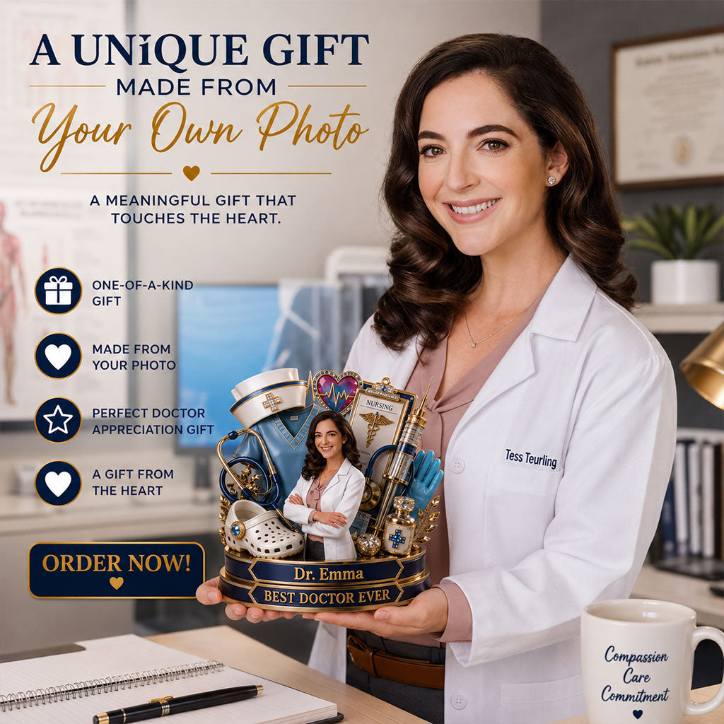 Custom Any Photo Love My Job - Personalized Nurse Custom Shaped Acrylic Plaque