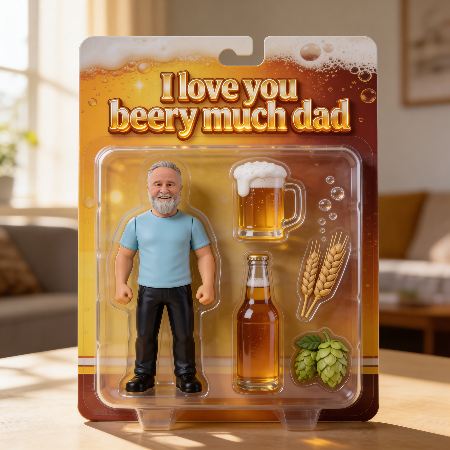 Father Gift Idea, Beer Lover Gift - Personalized Father Custom Shaped Acrylic Plaque