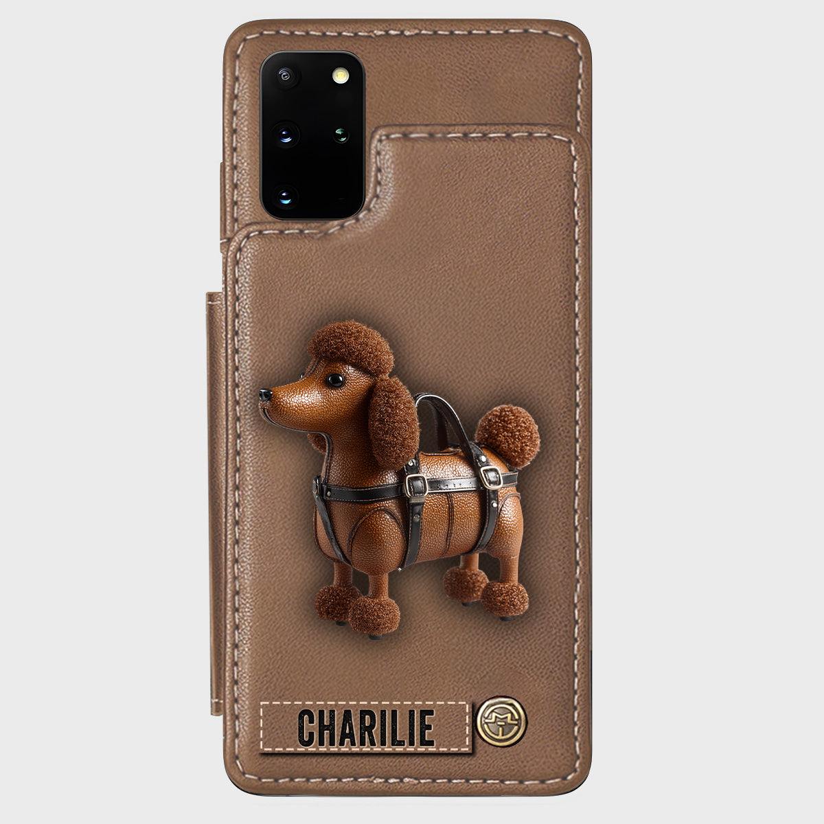 Cute Poodle - Personalized Dog Wallet Phone Case