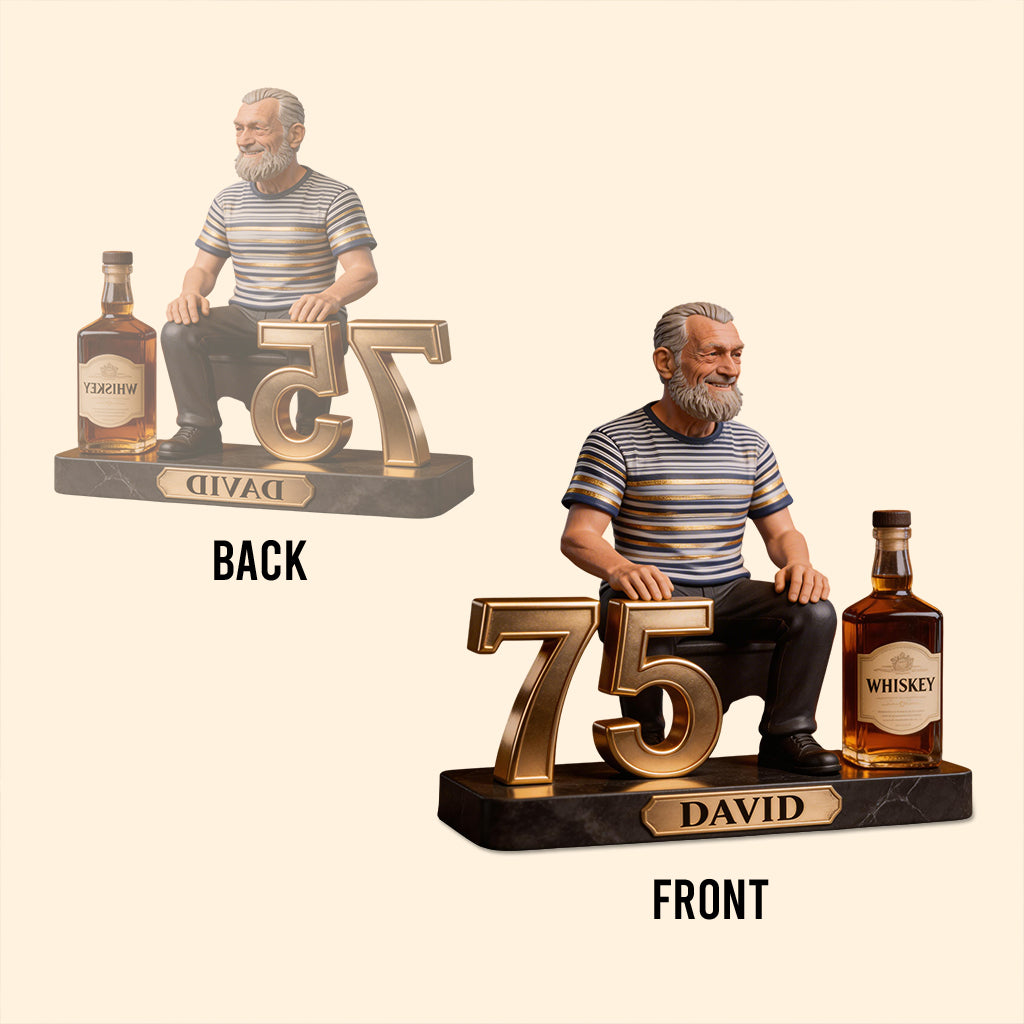 Custom From Photo, Drink & Number - Personalized Birthday Custom Shaped Acrylic Plaque