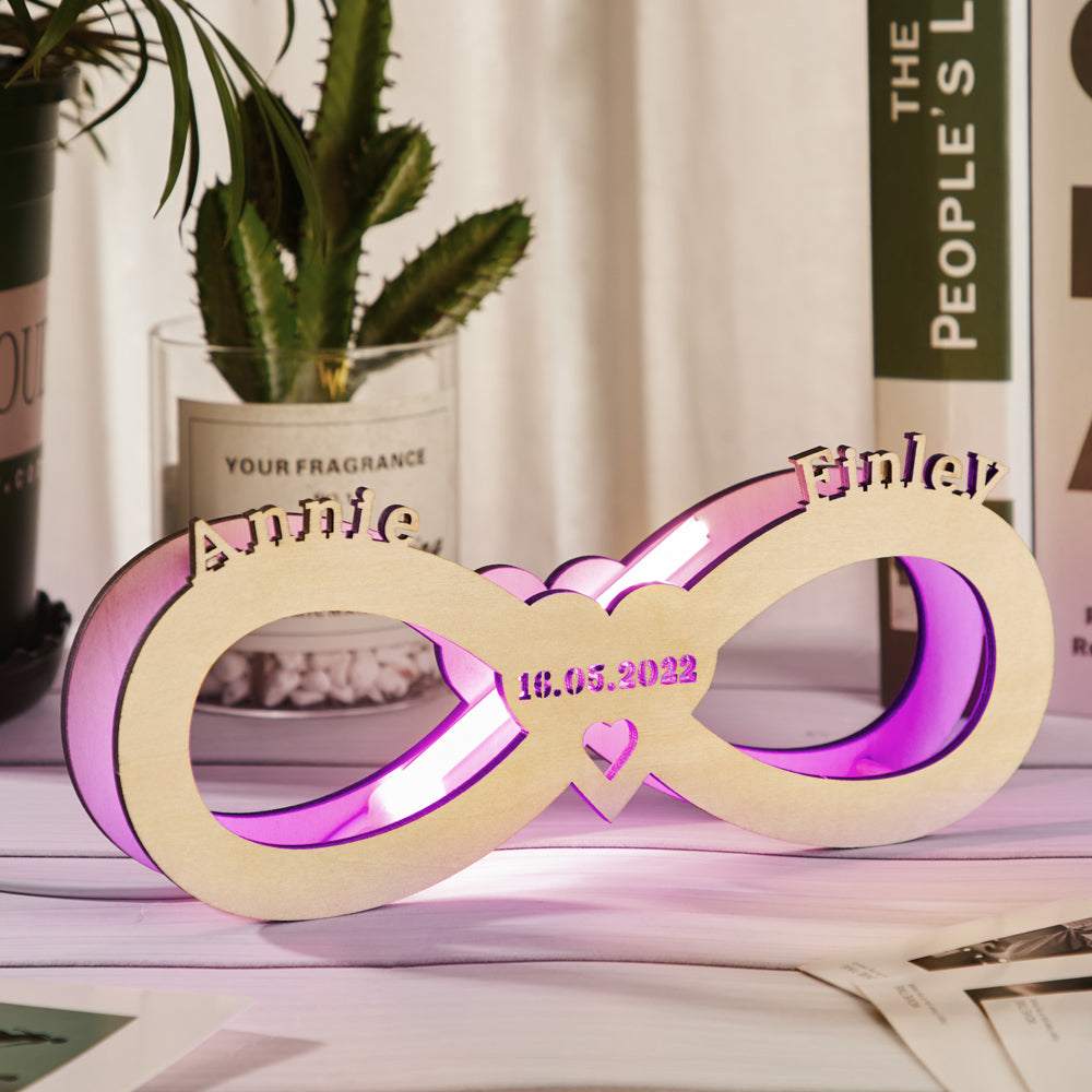 Forever In My Heart - Personalized Couple Infinity Lamp