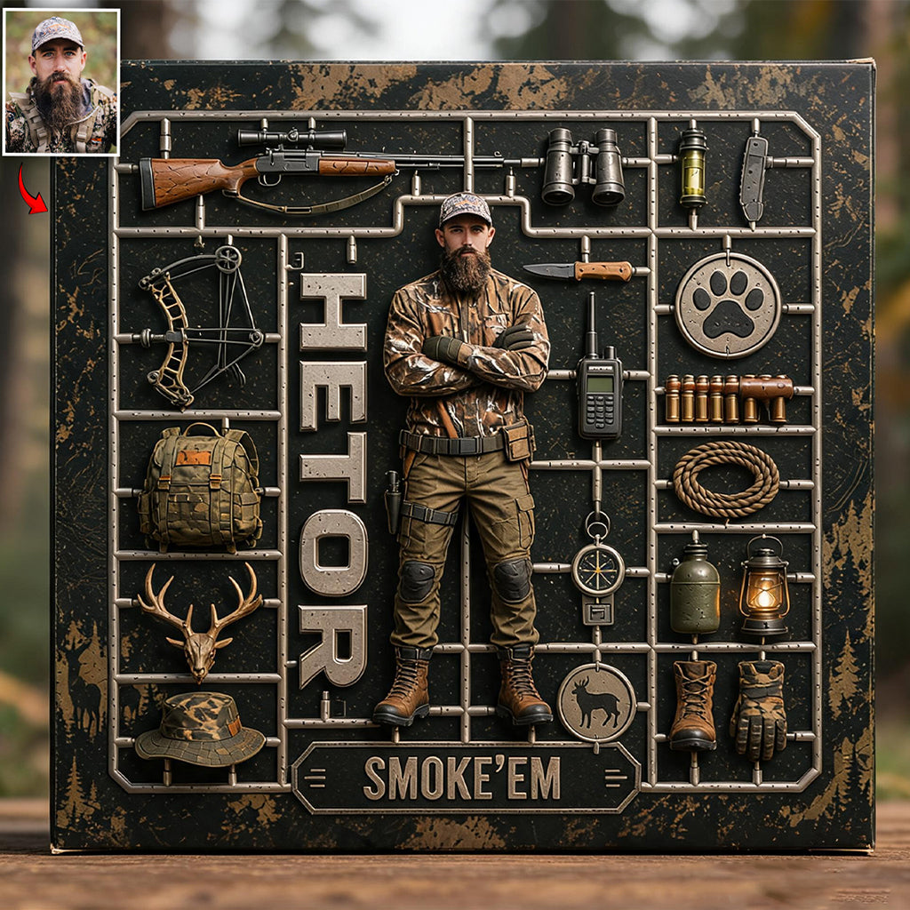 Hunting Dad - Personalized Hunting Custom Shaped Acrylic Plaque