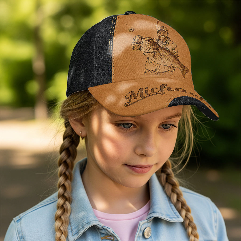 Custom Fishing Hat For Dad/ Husband/ Son... - Personalized Fishing Classic Cap