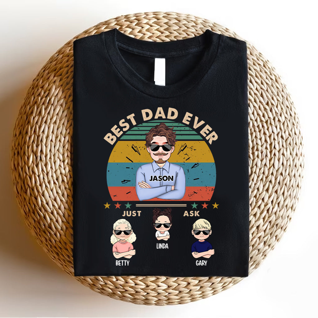 Best Dad Ever - Personalized Father T-shirt and Hoodie