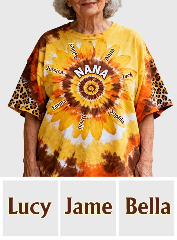 Grandms's Little Sunflower - Personalized Grandma All Over Shirt