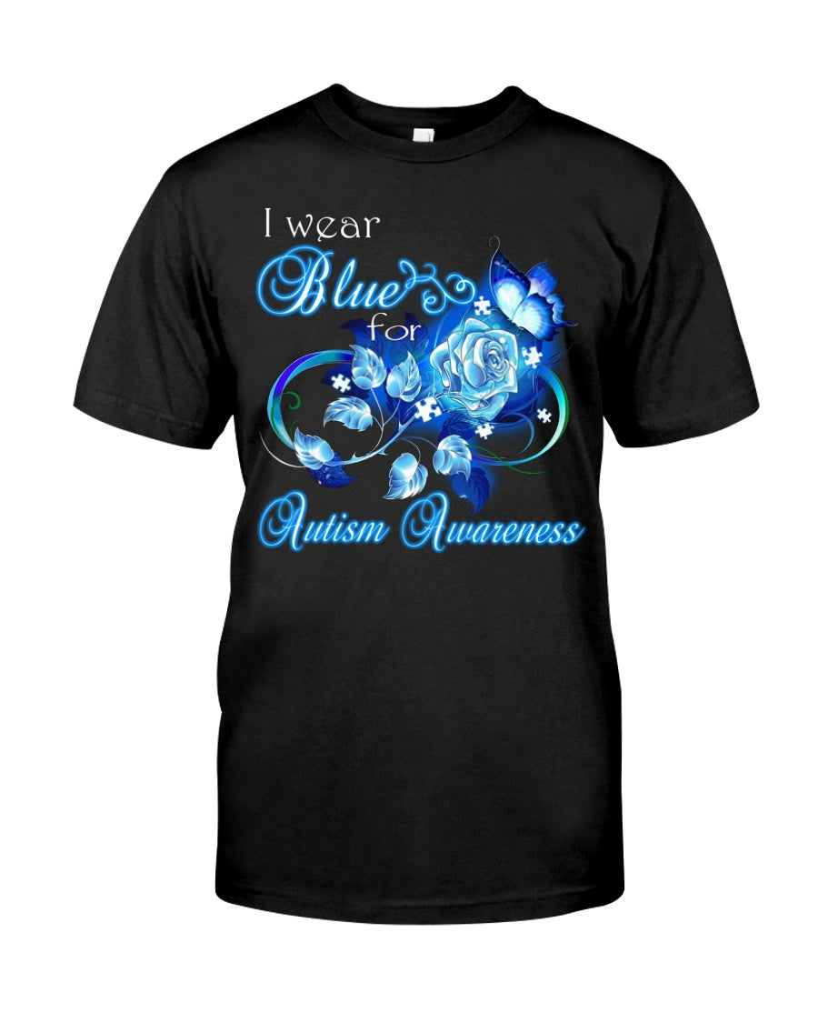 Autism Awareness Blue Flower - Autism Awareness T-shirt and Hoodie 0921