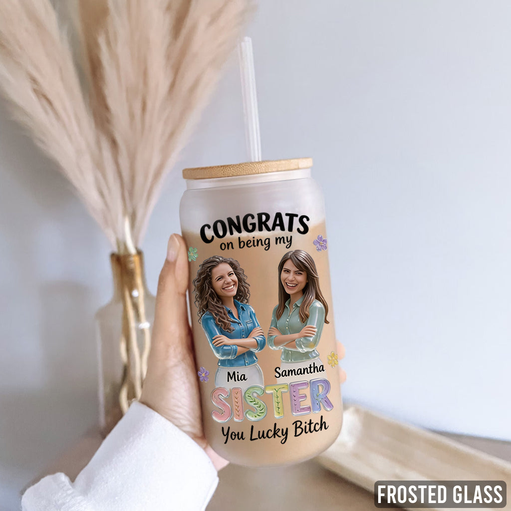 Besties Forever - Personalized Bestie Can Glass