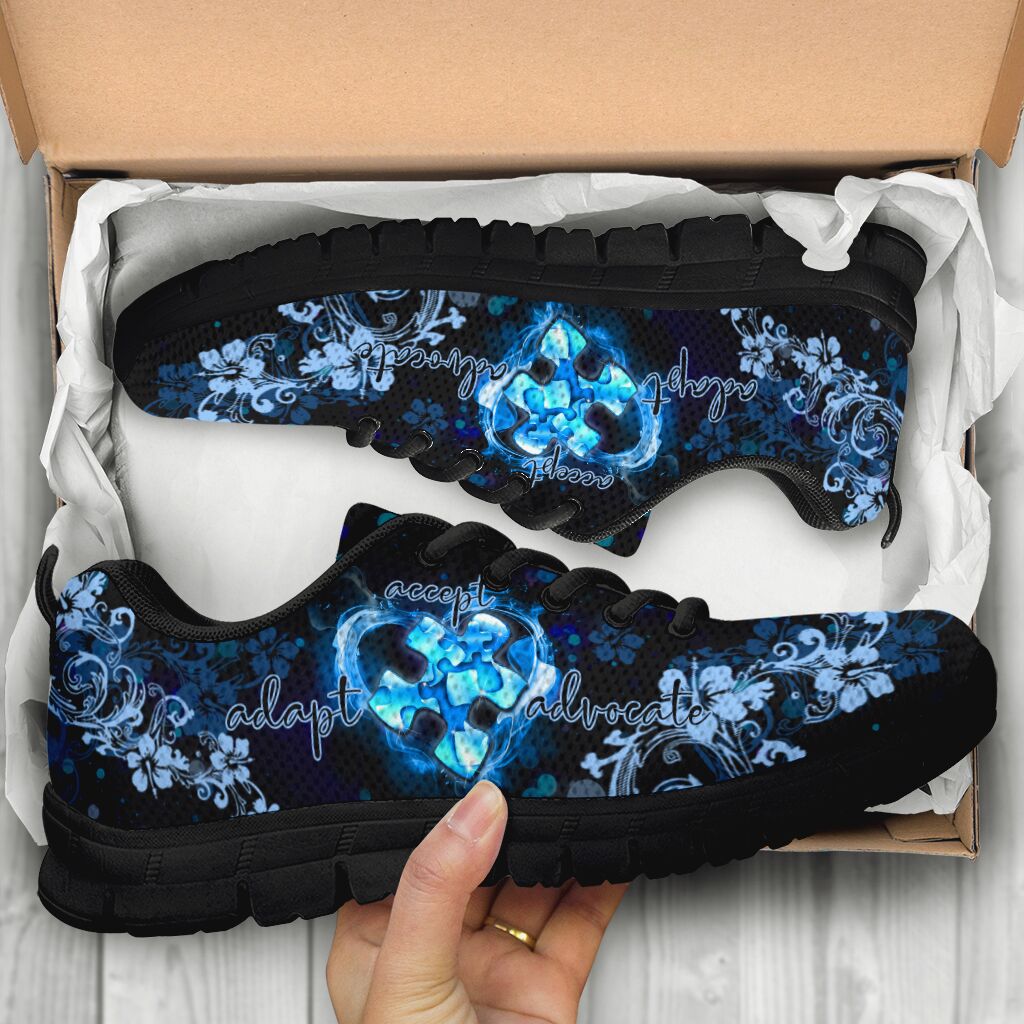 Blue Puzzle Autism Awareness Sneakers 0622