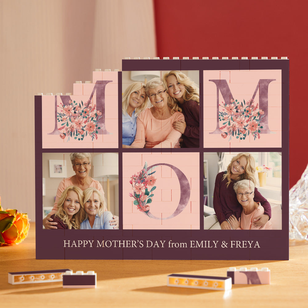 Happy Mother's Day - Personalized Mother Photo Building Block Puzzle