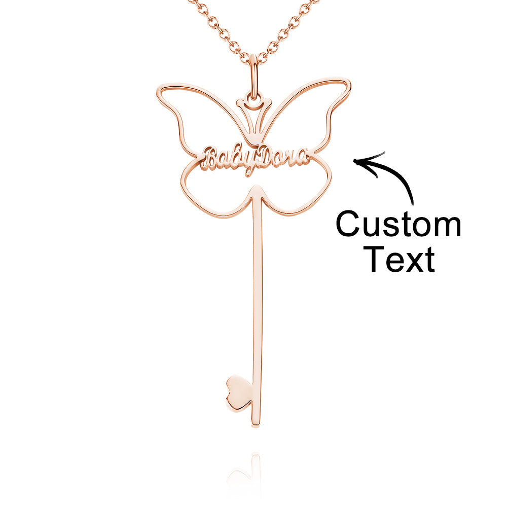 Butterfly Charm - Personalized Butterfly Necklace