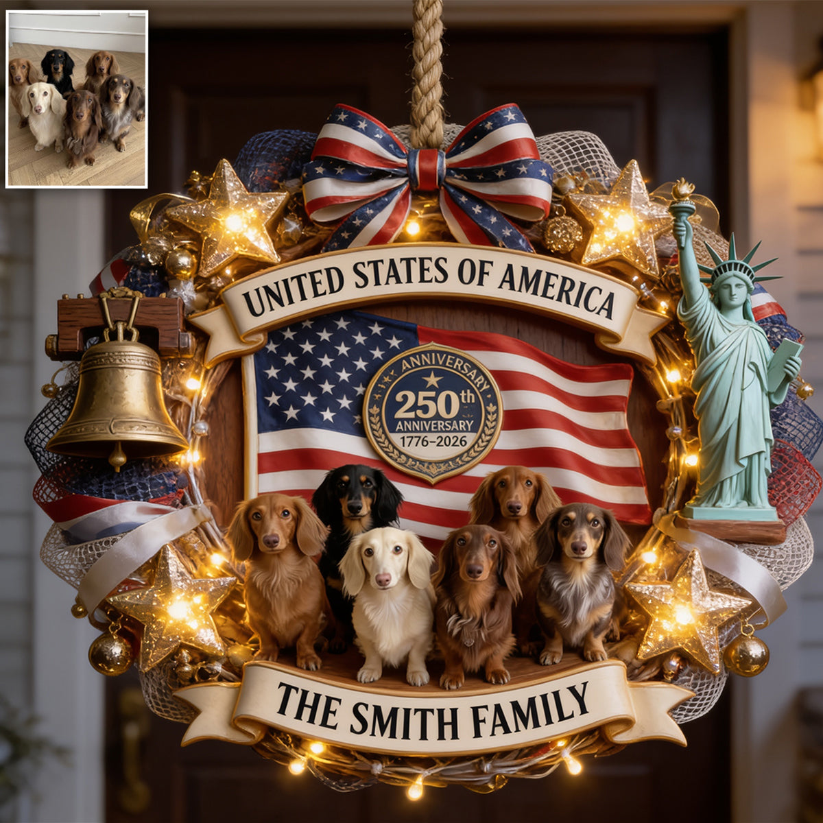 Generations of Freedom - Personalized Dog LED Light Acrylic Sign