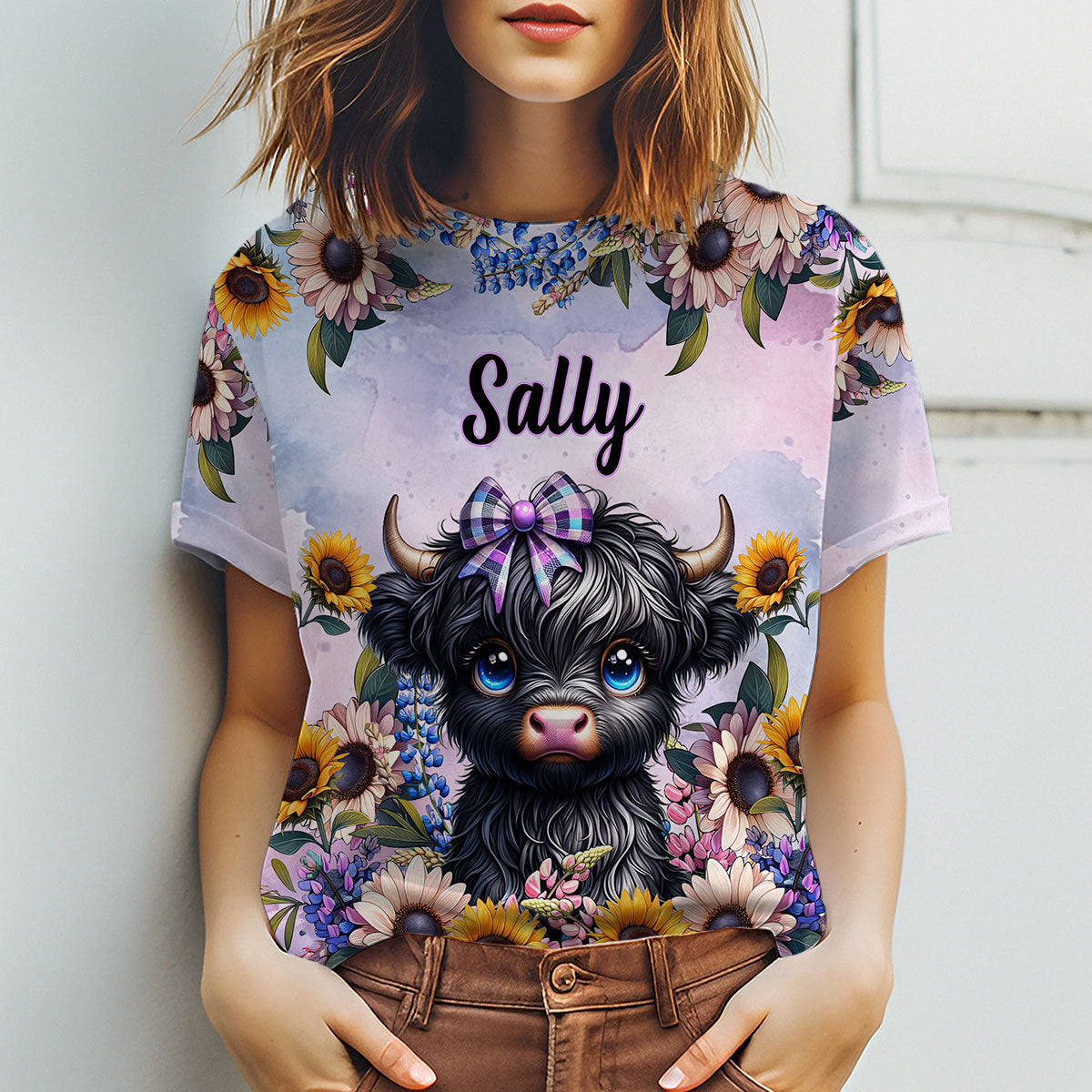 Cute Little Cow - Personalized All Over Shirt