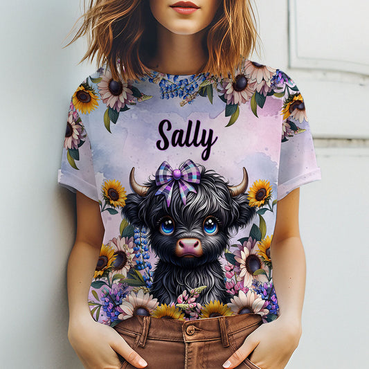 Cute Little Cow - Personalized All Over Shirt