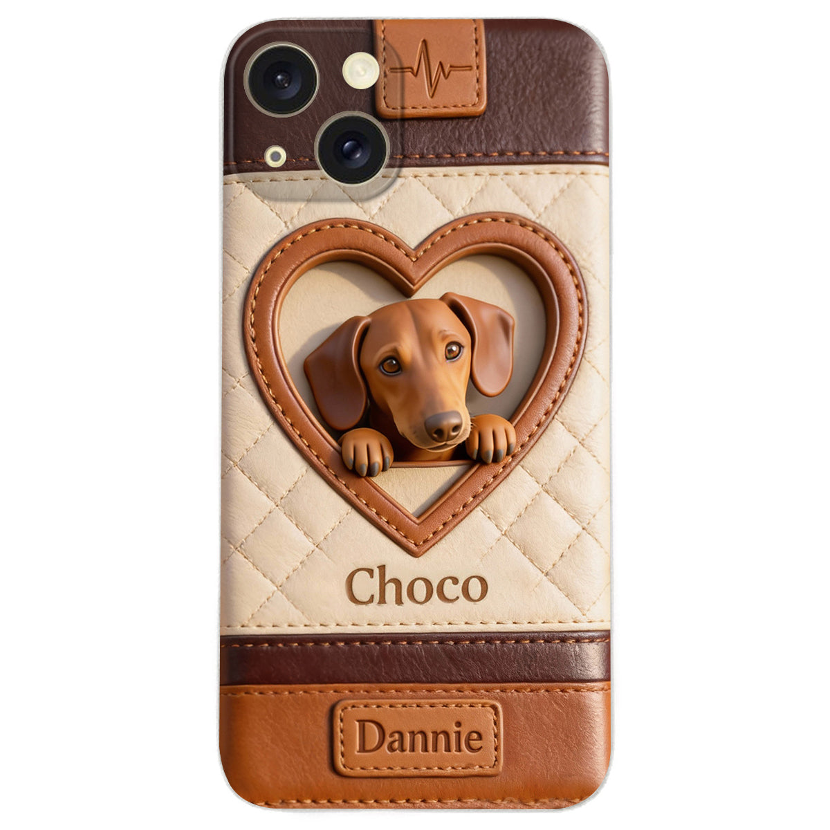 Custom From Any Photo - Personalized Dog Leather Phone Case