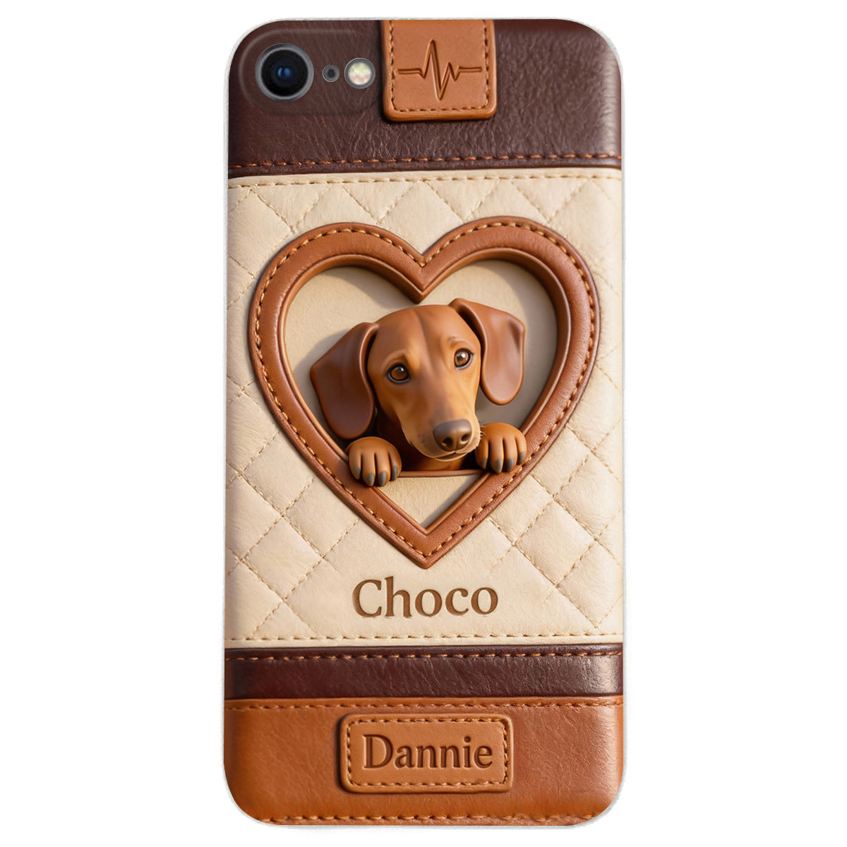 Custom From Any Photo - Personalized Dog Leather Phone Case