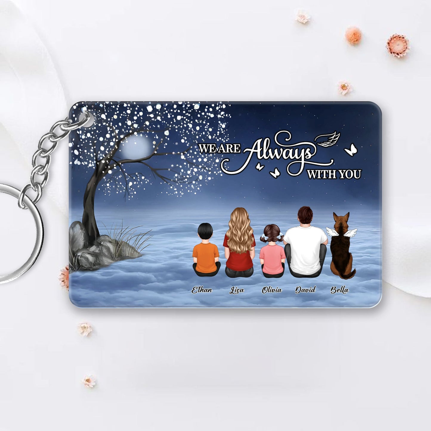 Butterfly I Am Always With You Memorial Personalized Keychain or Poster or Plaque or Ornament