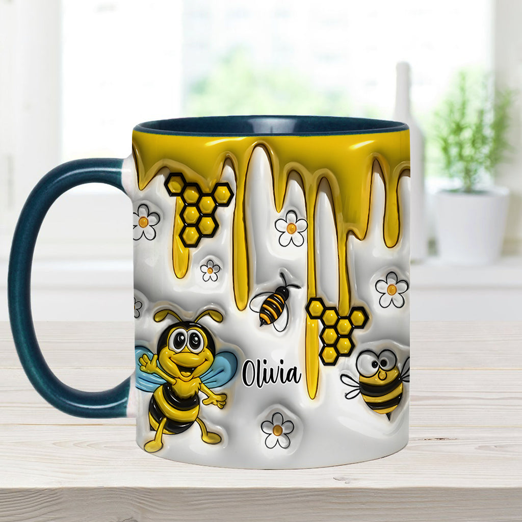 Cute Bees - Personalized Bee Accent Mug