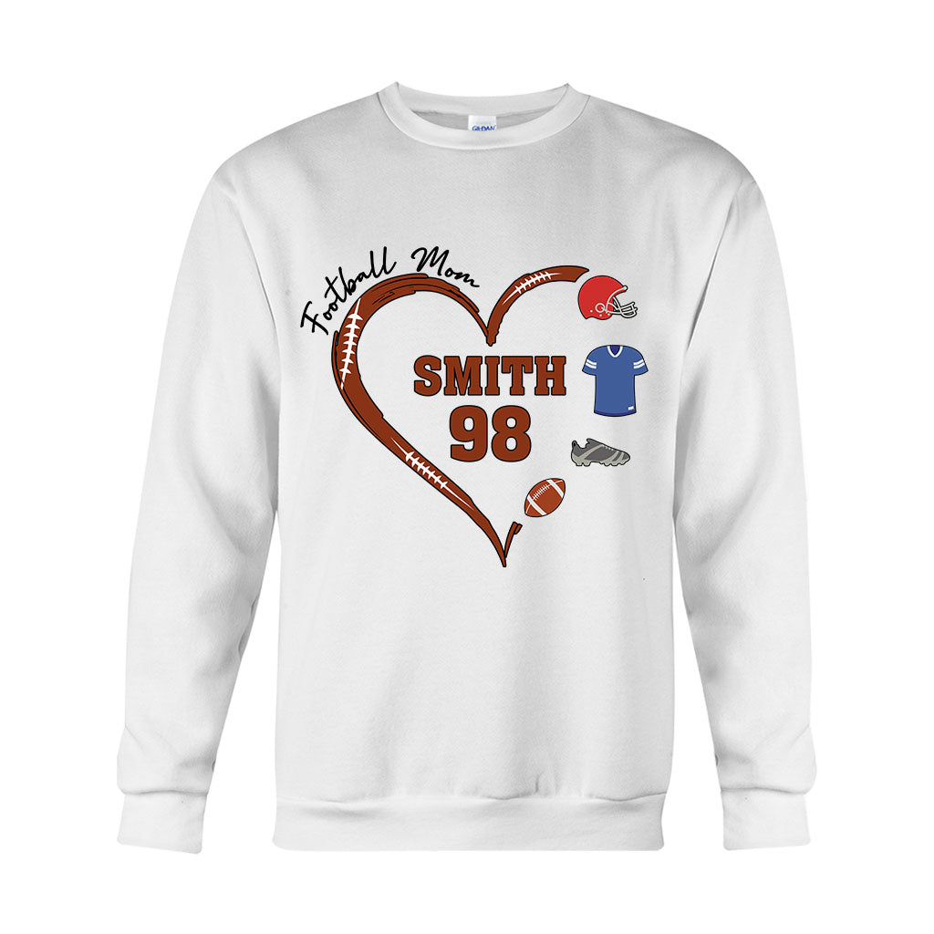 Football Mom - Personalized Football T-shirt And Hoodie