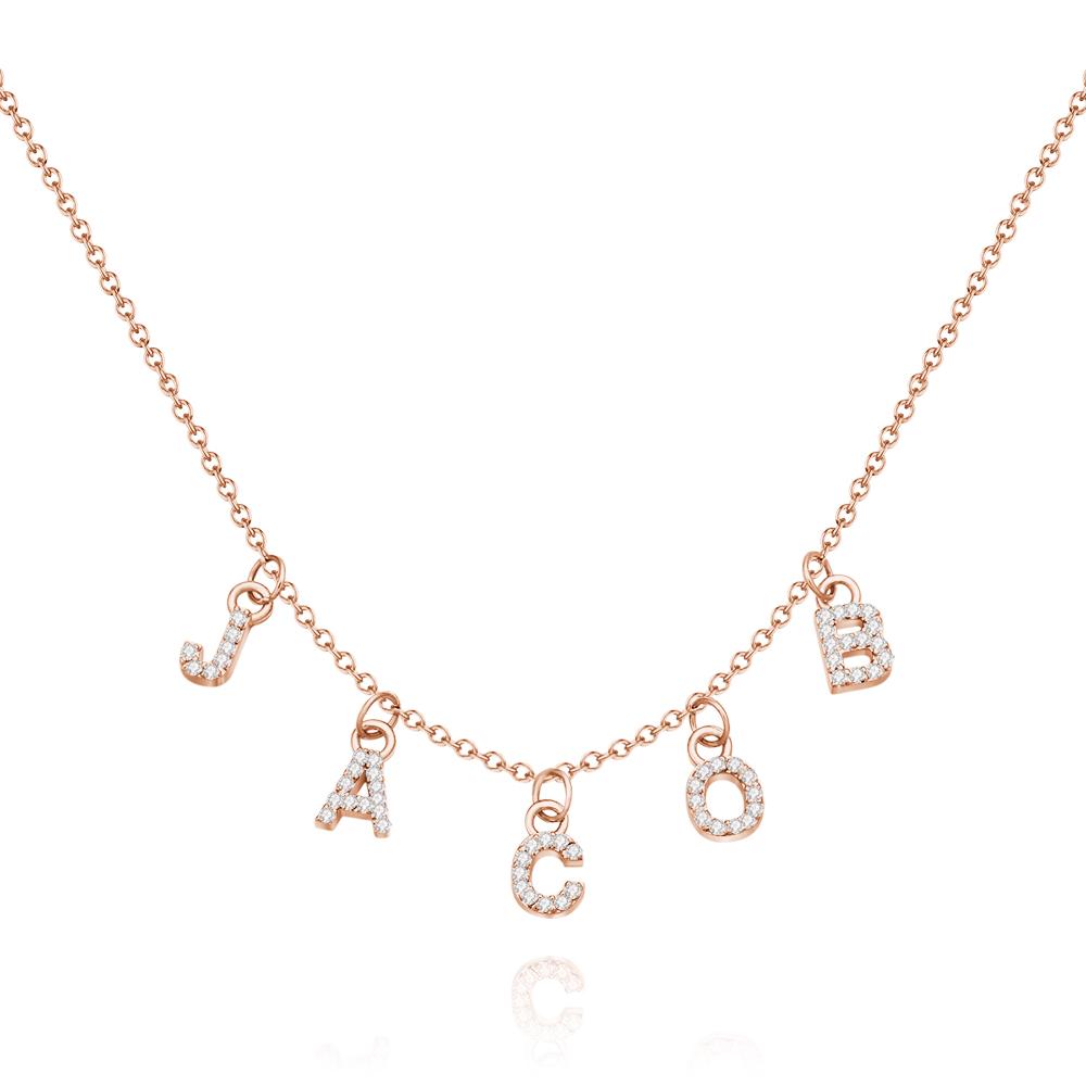 Any Letter - Personalized Diamond Initial Name Necklace