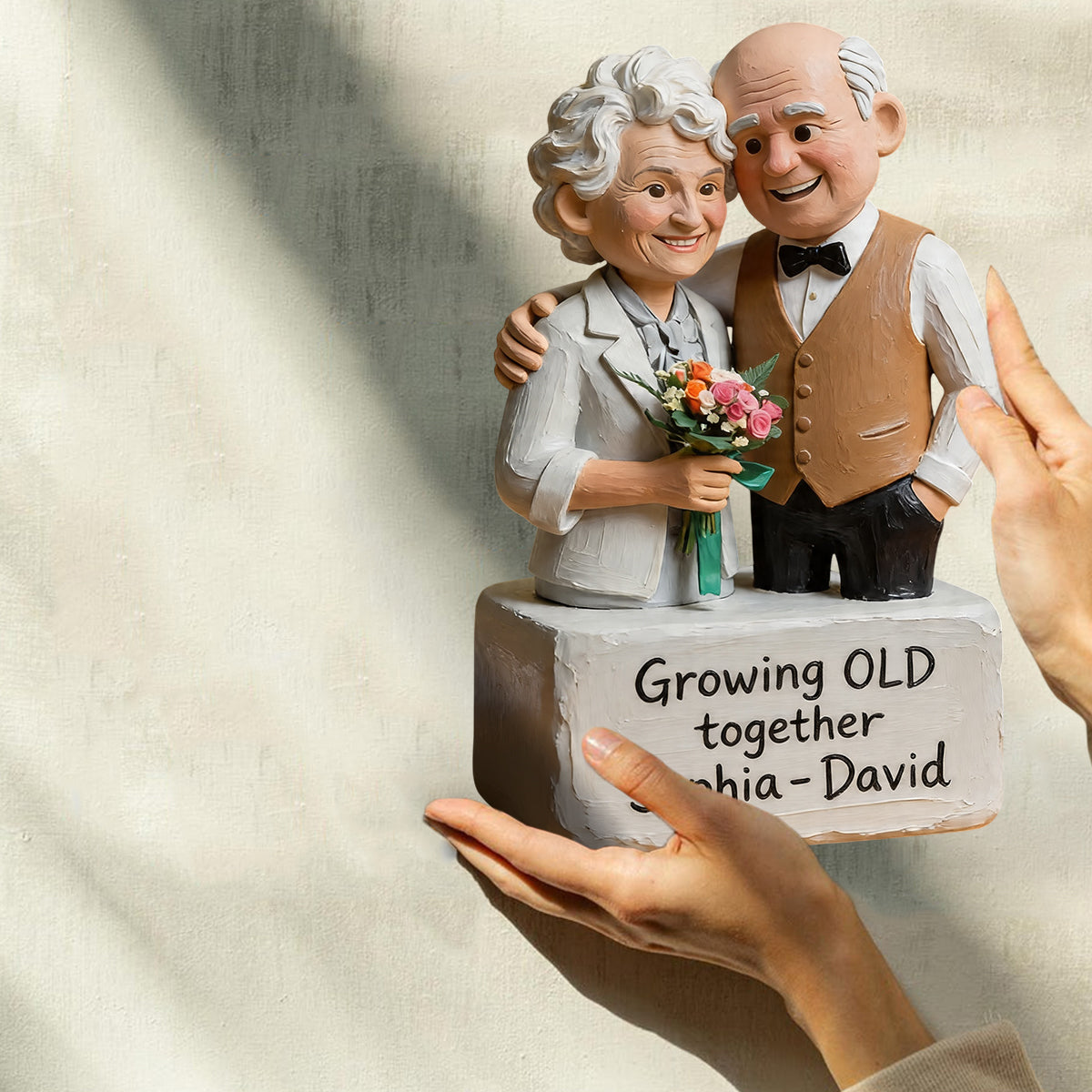 I Love You - Personalized Couple Custom Shaped Wood Plaque