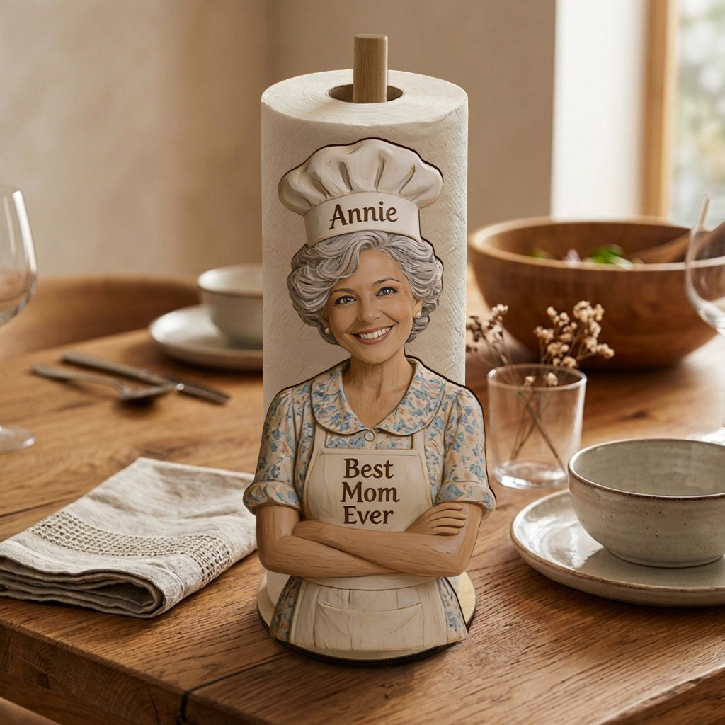 Best Chef In The World - Personalized Mother Paper Towel Stand