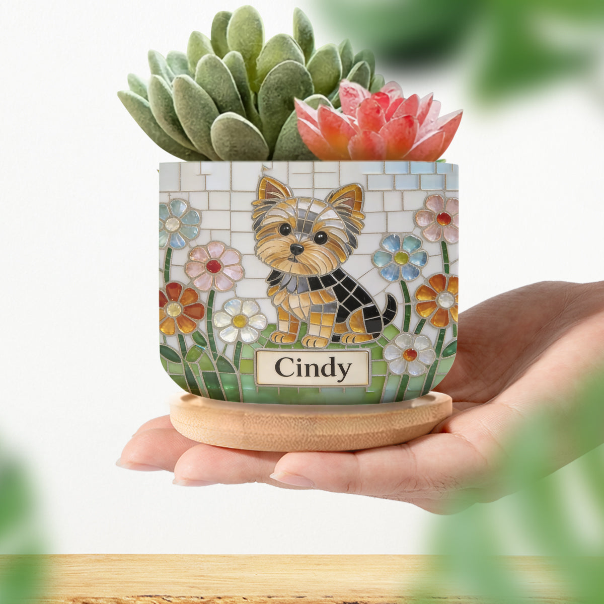 Custom Any Photo - Personalized Dog Ceramic Plant Pot