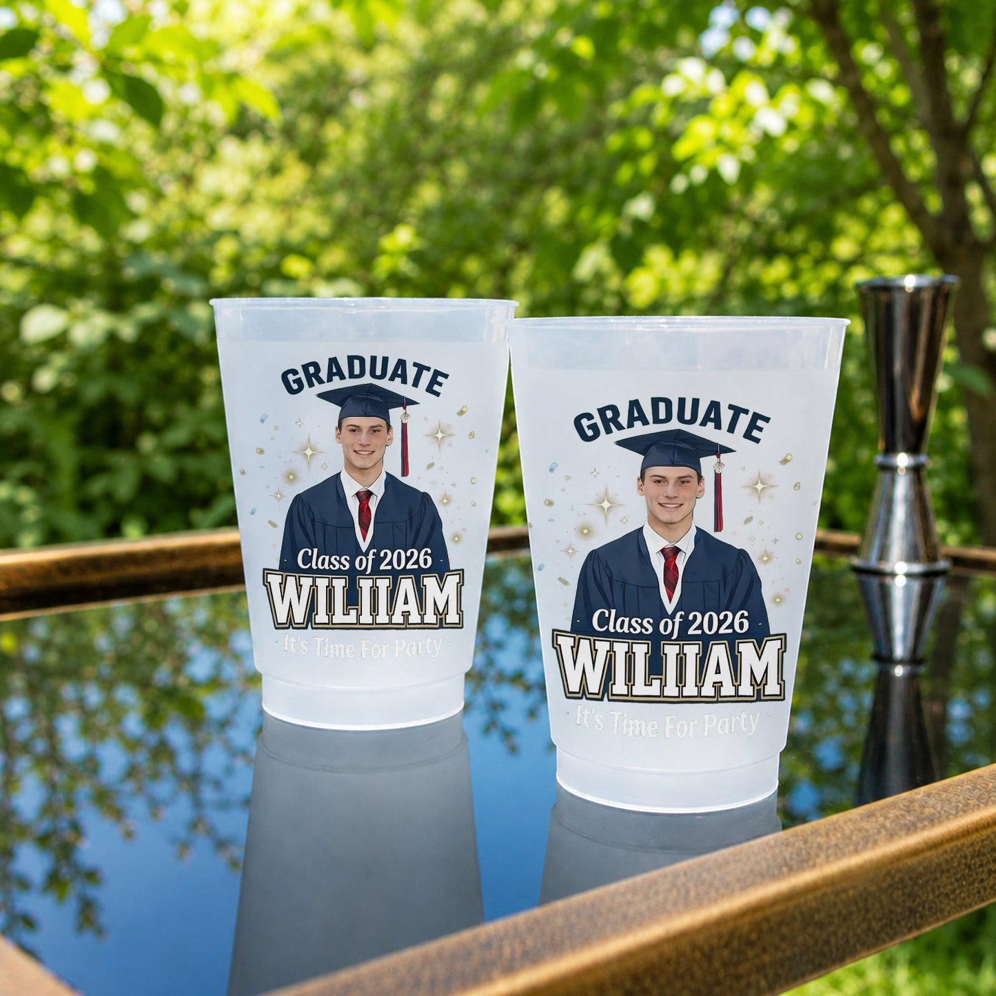 It's Time For Party - Personalized Graduation Frosted Cup