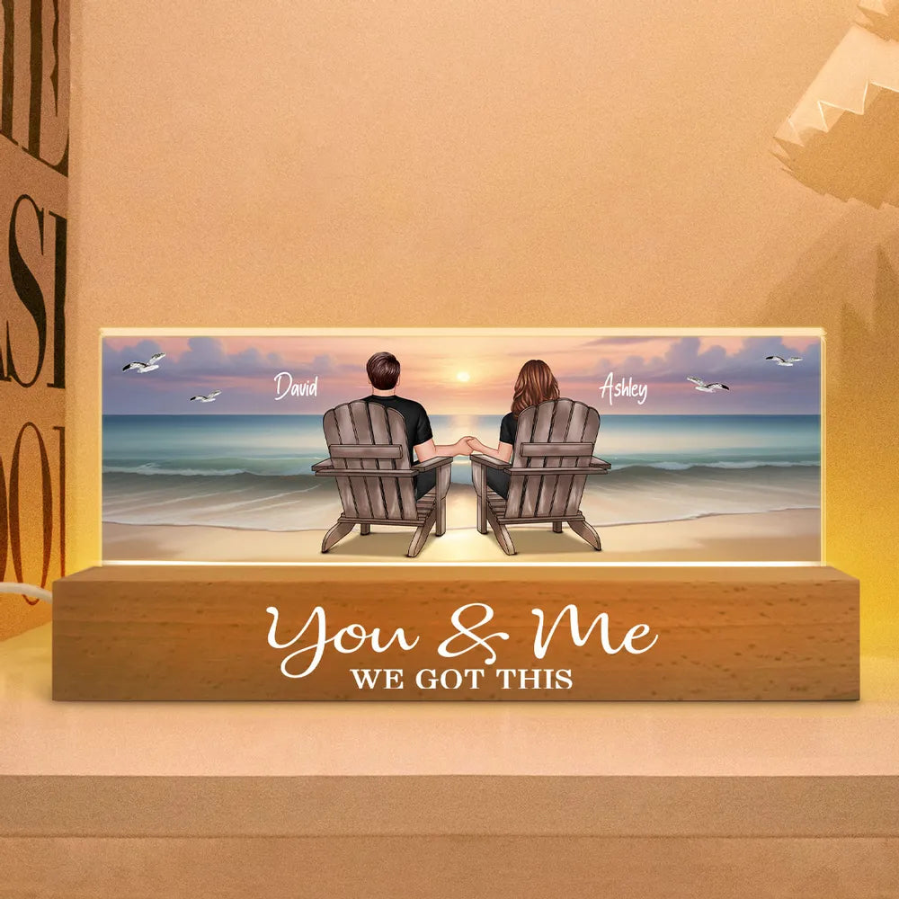 Seaside Memories - Personalized LED Plaque, Poster, Canvas, Car Hanger, Pillow, Wallet Card - Unique Gift for Couple, Husband, Wife, Dad, Mom