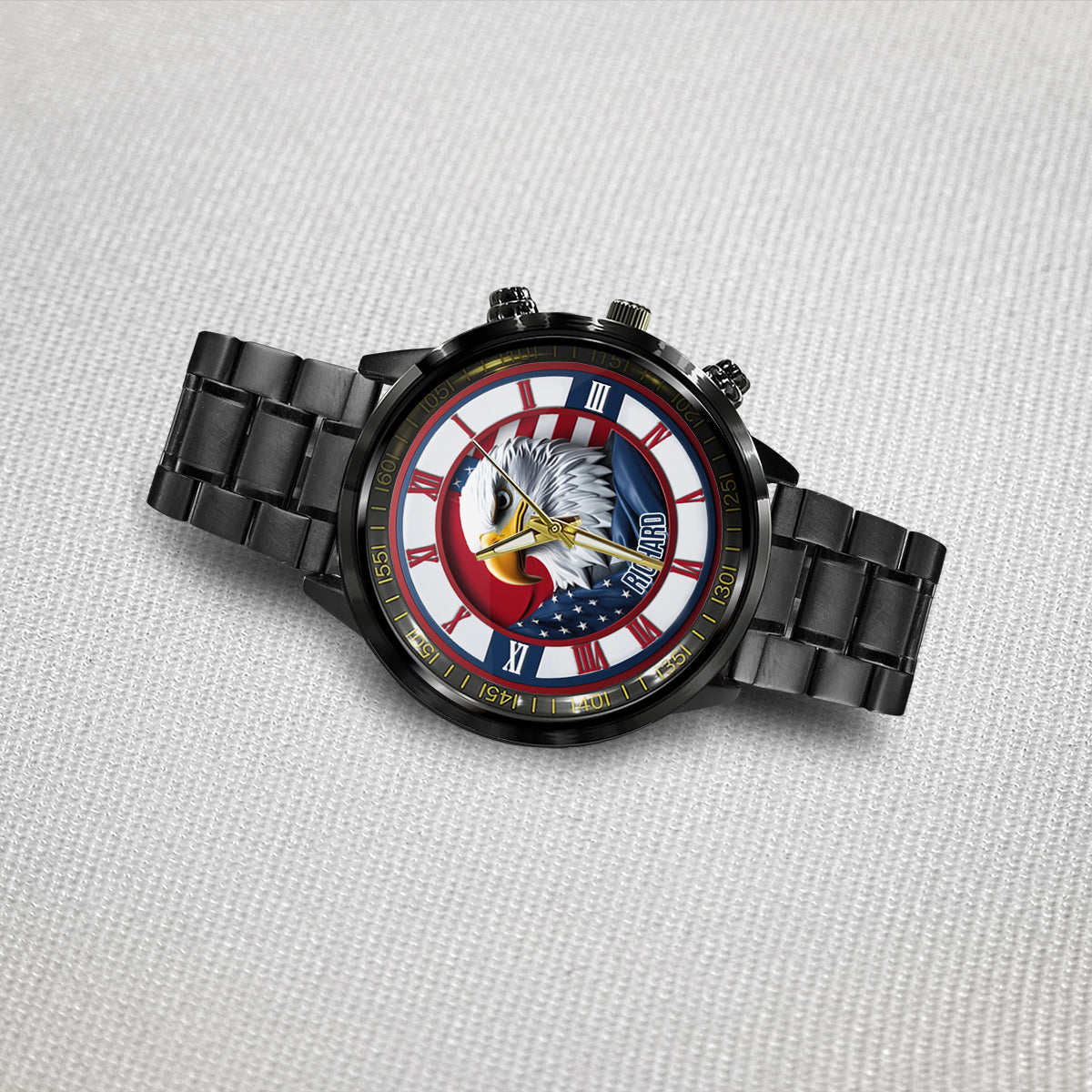 Home Of The Free - Personalized Bald Eagle Hand Watch