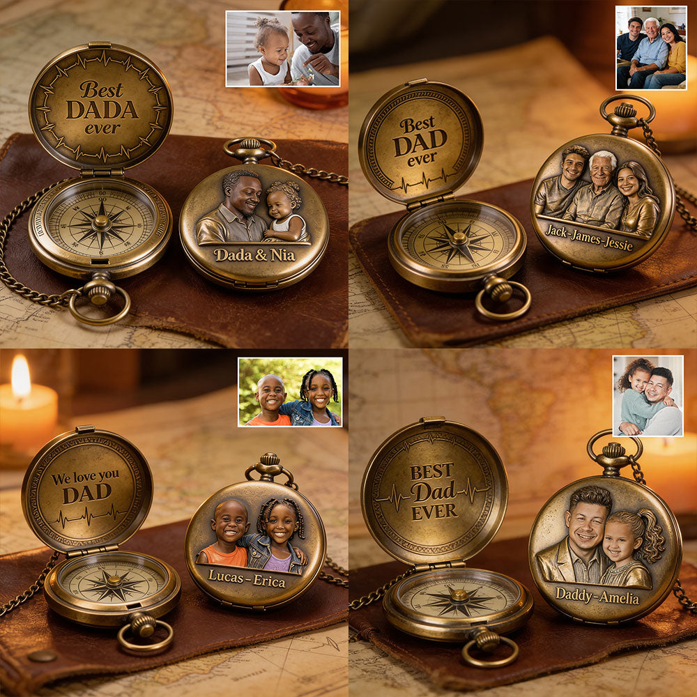 Best Dad Ever - Personalized Father Compass