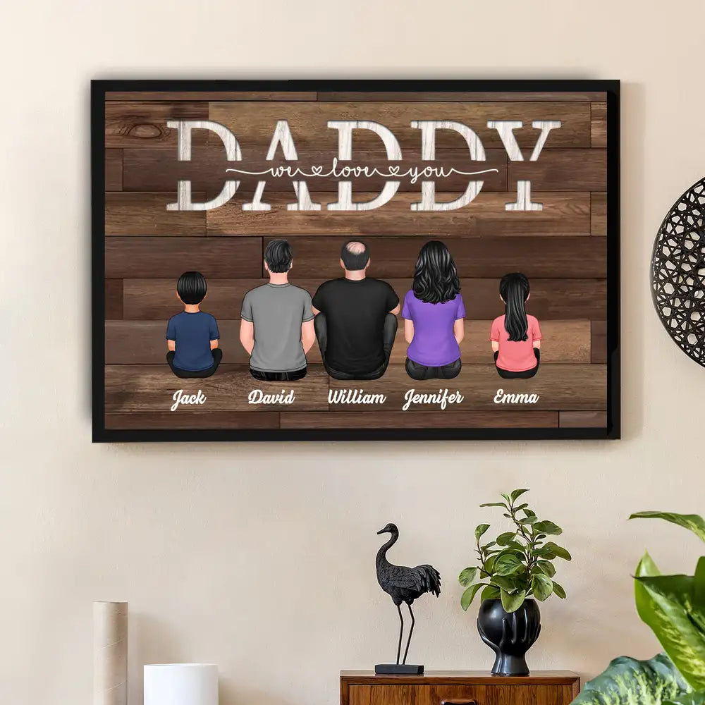 "Dad, We love you" – Personalized Poster for Father's Day – A Unique Family Gift for Dad