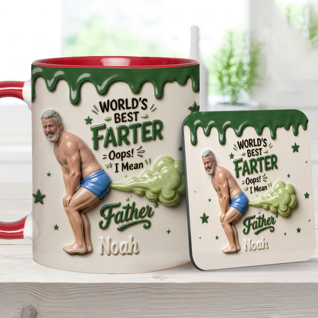Best Farter Ever - Personalized Father Accent Mug & Coaster