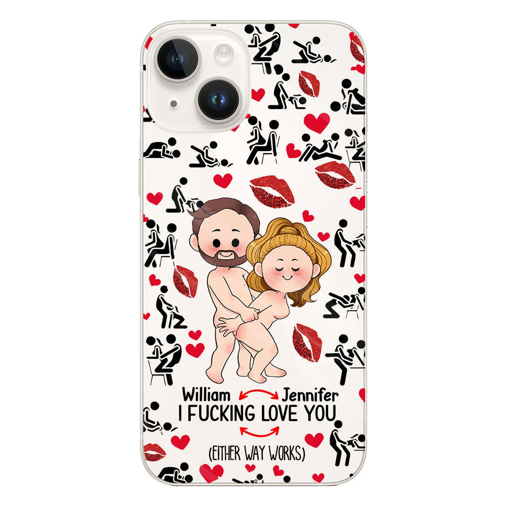 I Love You - gift for husband, wife, boyfriend, girlfriend - Personalized Clear Phone Case