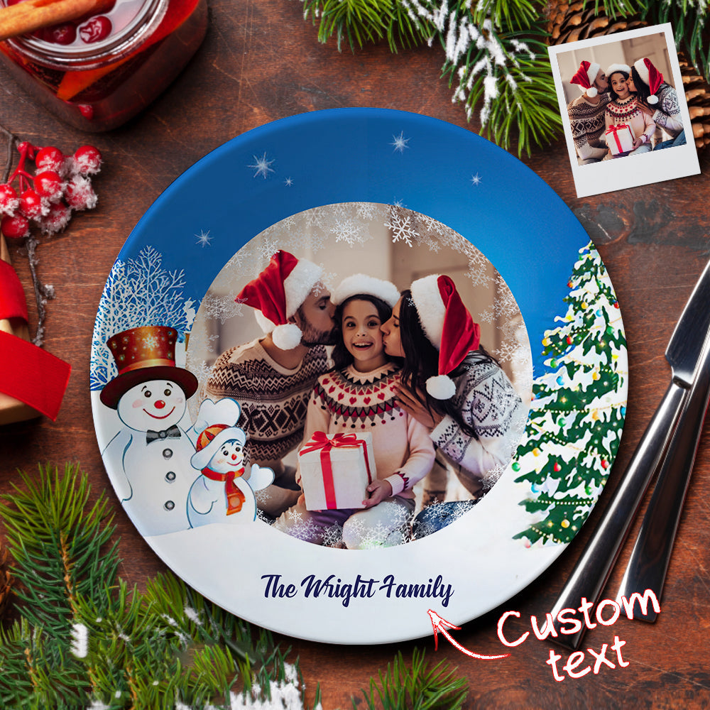 Christmas Dinner Plate - Personalized Family Plate