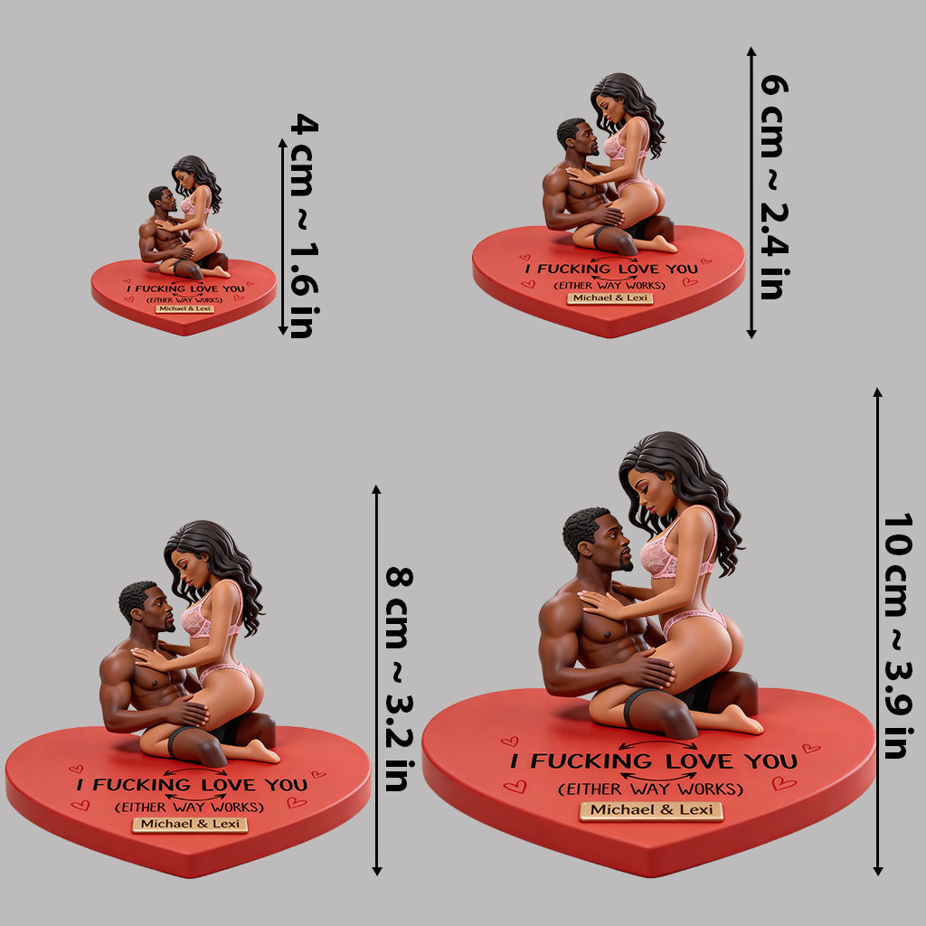 I F*cking Love You - Personalized Spicy Couple Premium 3D Figurine