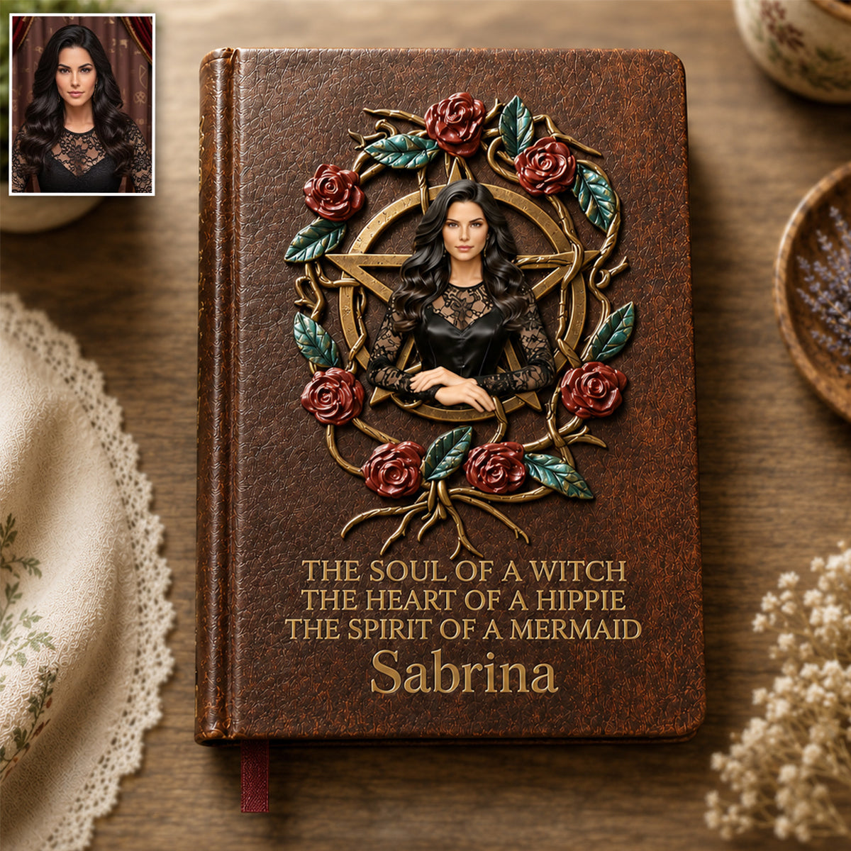 Enchanted Grimoire - Personalized Witch Leather Journal