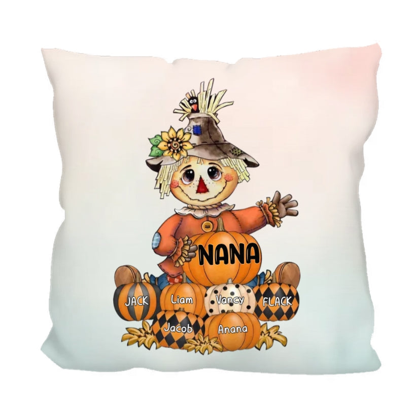 Fall Seasons Pumpkin Personalized Sticker, Car Decal, Window Sticker,Pillow, Keychain, Ornament, and Sign - Perfect Gift for Grandma and Mom