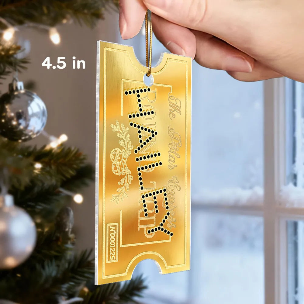 Acrylic Ornament with Personalized Ticket-Style Name for a Cozy Shelf or Backpack Charm Sweet Unique Gift for Kids